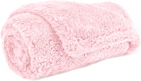 PetAmi Fluffy Waterproof Cat & Dog Blanket, Pink, Medium slide 1 of 7
