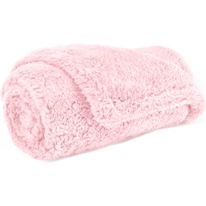 PetAmi Fluffy Waterproof Cat & Dog Blanket, Pink, Medium