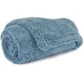 PetAmi Fluffy Waterproof Cat & Dog Blanket, Dusty Blue, Small