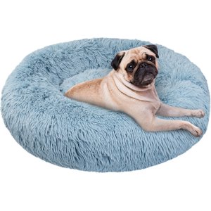 PetAmi Donut Cat & Dog Bed, Dusty Blue, Small