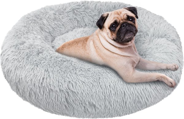 PetAmi Donut Cat & Dog Bed, Light Gray, Small slide 1 of 7