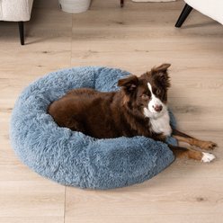 PetAmi Donut Cat & Dog Bed, Dusty Blue, Medium slide 2 of 7