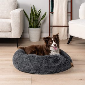 PetAmi Donut Cat & Dog Bed, Gray, Medium