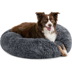 PetAmi Donut Cat & Dog Bed, Gray, Medium