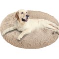 PetAmi Donut Cat & Dog Bed, Taupe, Medium