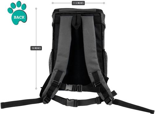 Show full view: PetAmi Premium Backpack Dog & Cat Carrier, Gray slide 4 of 9