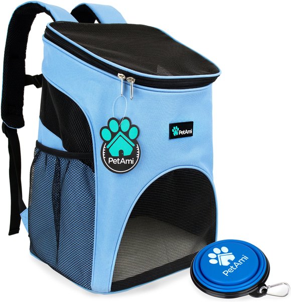 PetAmi Premium Backpack Dog & Cat Carrier, Light Blue slide 1 of 7