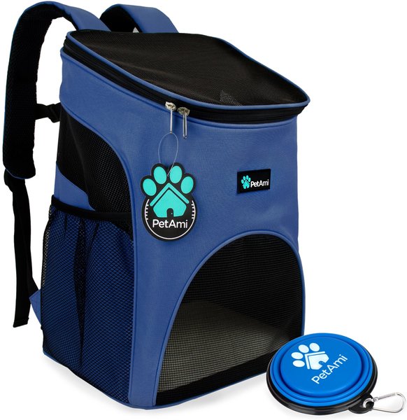 PetAmi Premium Backpack Dog & Cat Carrier, Royal Blue slide 1 of 7