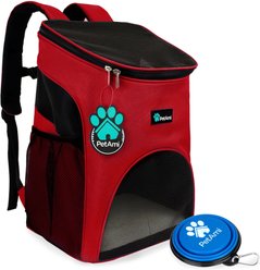 PetAmi Premium Backpack Dog & Cat Carrier, Red