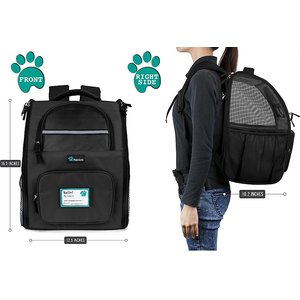 PetAmi Deluxe Backpack Dog & Cat Carrier, Black