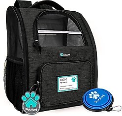 PetAmi Deluxe Backpack Dog & Cat Carrier, Charcoal
