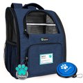 PetAmi Deluxe Backpack Dog & Cat Carrier, Heather Navy
