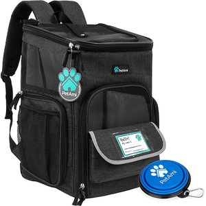 PetAmi Airline Approved Backpack Dog & Cat Carrier, Charcoal
