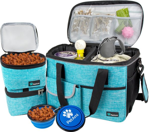 PetAmi Dog & Cat Travel Bag, Sea Blue, Medium slide 1 of 7