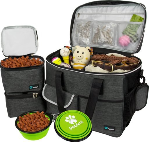 PetAmi Dog & Cat Travel Bag, Charcoal, Large