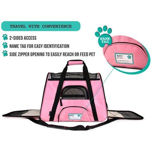PetAmi Premium Airline Approved Soft-Sided Dog & Cat Travel Carrier, Pink, Small