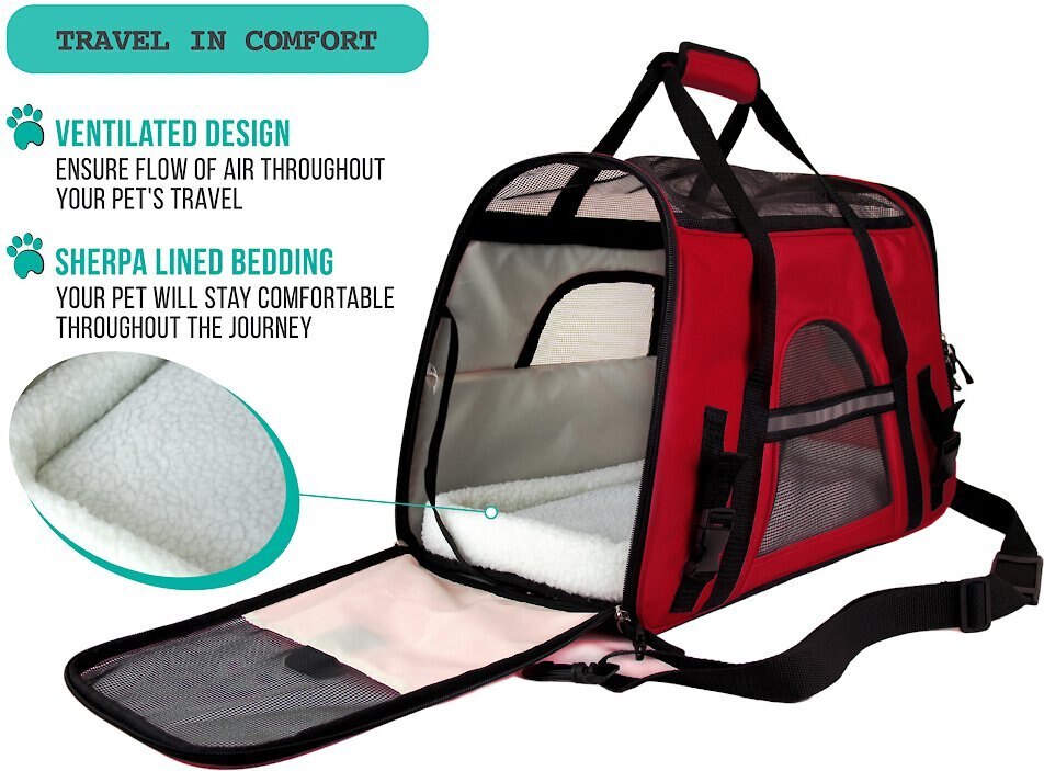 PETAMI Premium Airline Approved SoftSided Dog & Cat Travel Carrier