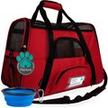 PetAmi Premium Airline Approved Soft-Sided Dog & Cat Travel Carrier, Red, Large