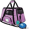 PetAmi Premium Airline Approved Soft-Sided Dog & Cat Travel Carrier, Heather Purple, Large