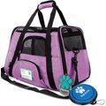 PetAmi Premium Airline Approved Soft-Sided Dog & Cat Travel Carrier, Heather Purple, Small