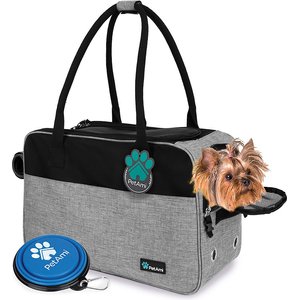 PetAmi Airline Approved Dog & Cat Purse Carrier, Heather Grey