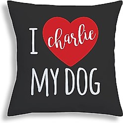Custom Personalization Solutions I Love My Dog Personalized Throw Pillow
