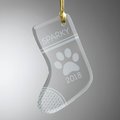 Custom Personalization Solutions Paw Print Personalized Glass Stocking Ornament