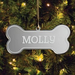 Custom Personalization Solutions Dog Bone Personalized Mirrored Acrylic Ornament slide 2 of 4