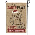 Custom Personalization Solutions Santa Paws Stops Here Personalized Garden Flag