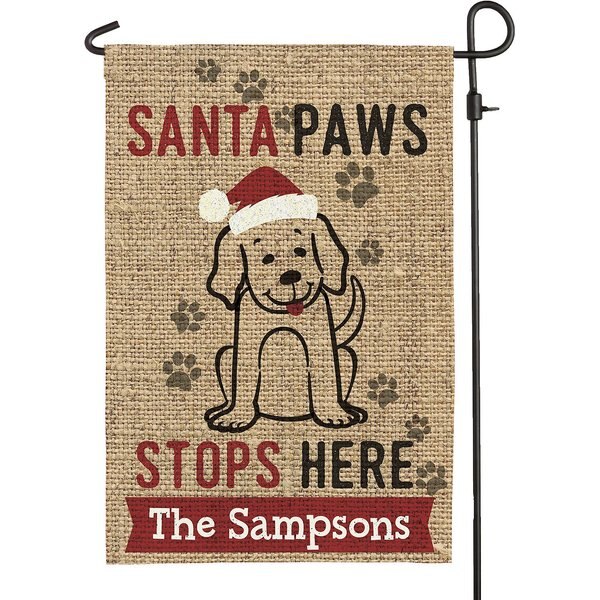 CUSTOM PERSONALIZATION SOLUTIONS Santa Paws Stops Here Personalized