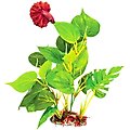 SunGrow Tall & Large Artificial Plastic Leaf Plants for Fish Aquarium Decoration & Reptile Hideout