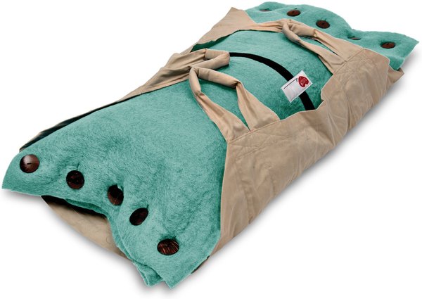Sweet Goodbye COCOON Eco-Friendly Pet Casket Burial & Cremation Ceremony Kit for Dogs & Cats, Aqua, Small, Premium Wool slide 1 of 8