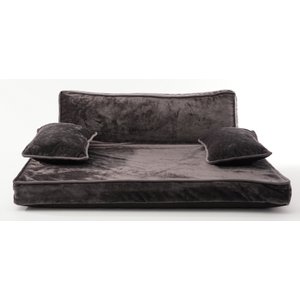 Precious Tails Precious Tails Modern Sofa Cat & Dog Bed with Removable Cover, Charcoal, Medium