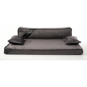 Precious Tails Precious Tails Modern Sofa Cat & Dog Bed with Removable Cover, Gray, Large