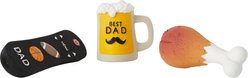 Frisco Father's Day Essential Latex Squeaky Dog Toy, 4 count