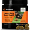 PetHonesty Hemp Hip + Joint Health Bacon Flavor Soft Chews Dog Supplement, 90 count