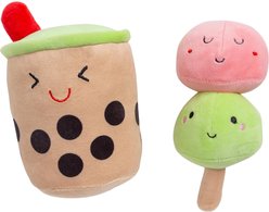 Pearhead Boba Bubble Tea & Mochi Dog Toys, 2 count