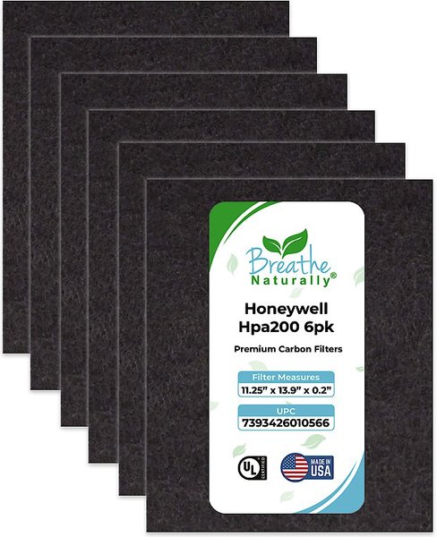 Breathe Naturally Replacement Carbon Prefilters for Honeywell HPA200 Series Air Purifiers