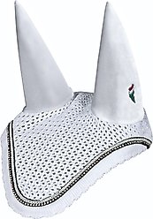 Equiline Rio Rhinestone Trim Horse Ear Bonnet, White