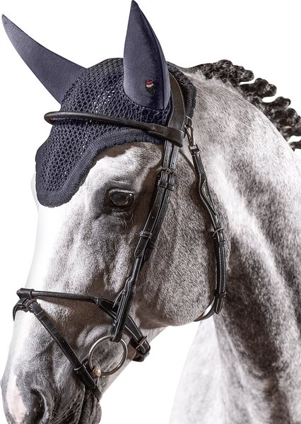 Equiline Gerald Soundproof Horse Ear Bonnet, Navy, Full slide 1 of 4