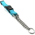 Pet Life Tutor-Sheild Safety & Training Chain Martingale Dog Collar, Blue, Small