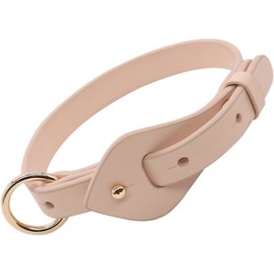 Pet Life Ever-Craft Boutique Series Designer Leather Adjustable Dog Collar, Pink, Large