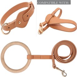 Pet Life Ever-Craft Boutique Series Designer Leather Adjustable Dog Collar, Brown, Small slide 2 of 2