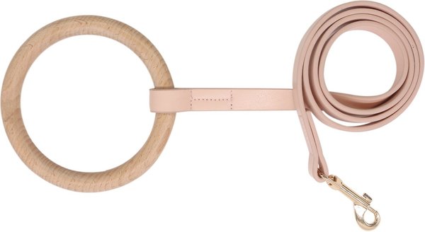 Pet Life Ever-Craft Boutique Series Beechwood & Leather Designer Dog Leash, Pink slide 1 of 3