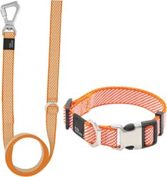 Pet Life Escapade Outdoor Series 2-in-1 Convertible Dog Leash & Collar, Orange, Small