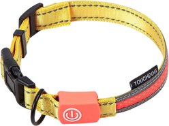 Touchdog Lumiglow 2-in-1 USB Charging LED Lighting Water-Resistant Dog Leash & Collar, Yellow, Small slide 2 of 5