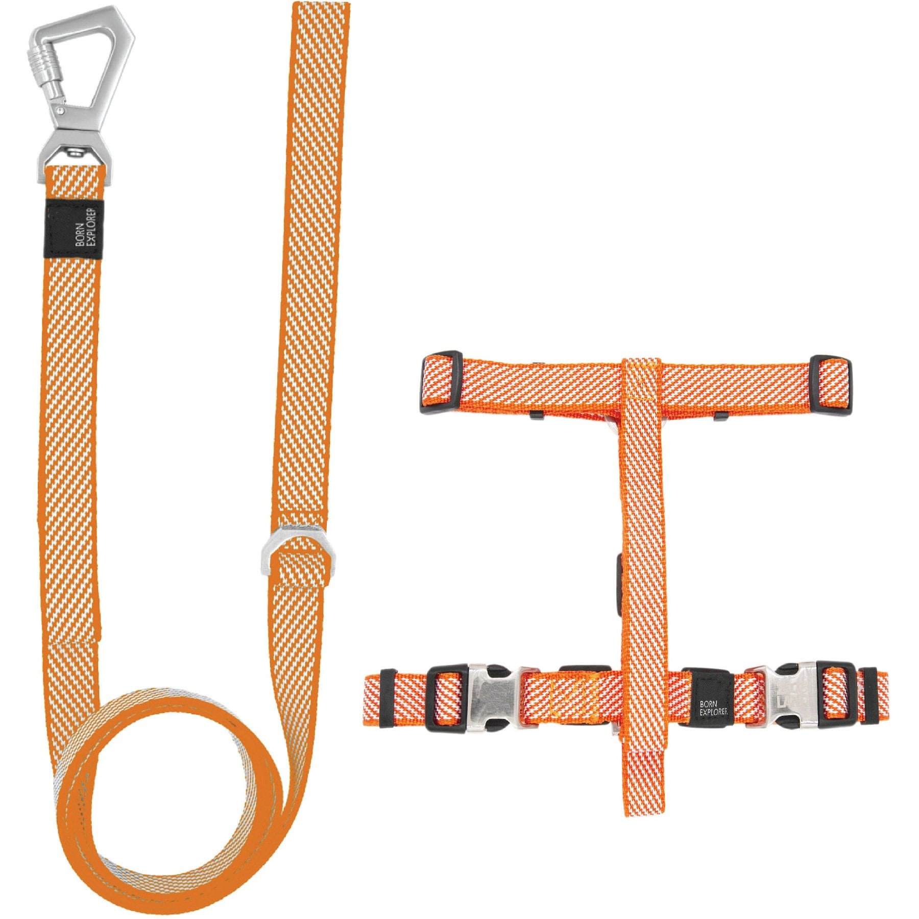 Pet Life Pet Life Escapade Outdoor Series 2-in-1 Convertible Dog Leash & Harness, Orange, Small