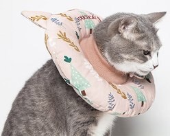 Touchcat Ringlet Licking & Scratching Adjustable Pillow Cat Neck Protector, Pink, Small slide 2 of 2