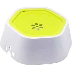 Pet Life Everspill 2-in-1 Food & Anti-Spill Water Dog & Cat Bowl, Green