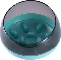 Pet Life Tumbowl Slow Feeding Dog & Cat Bowl, Blue